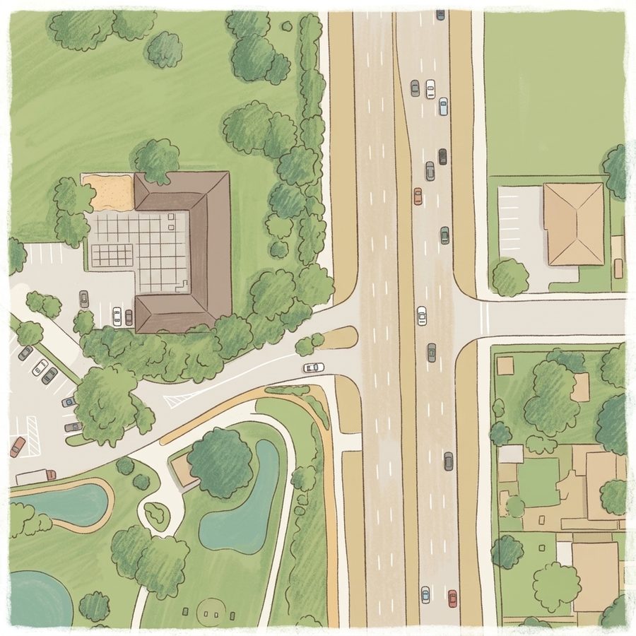 Illustrated map of Apex Park & Rec District