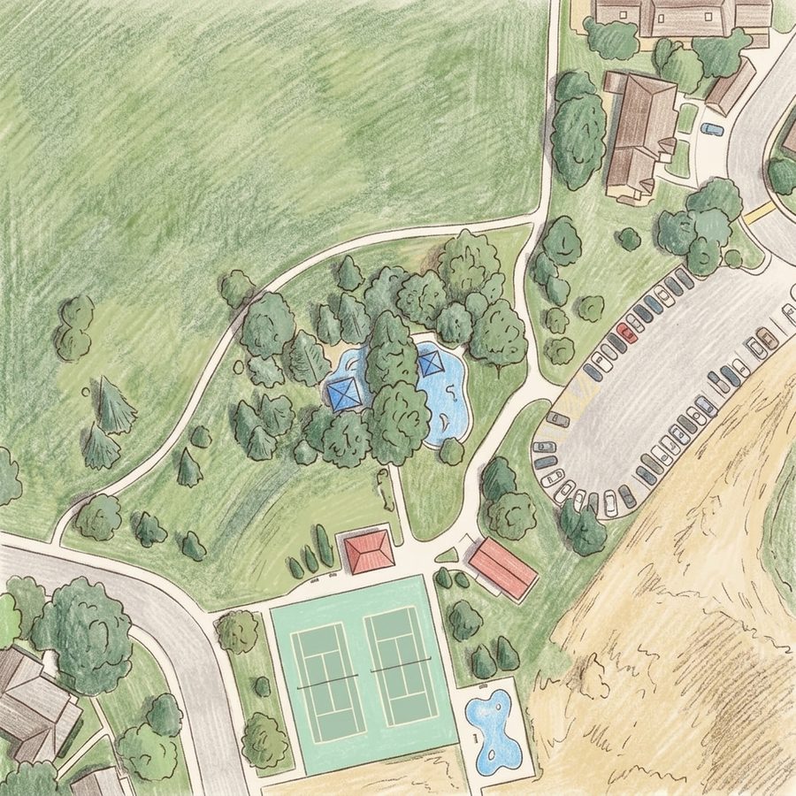 Illustrated map of Arapaho Park