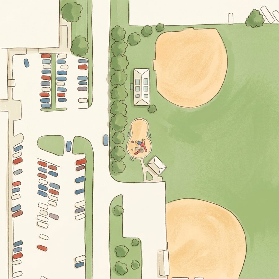 Illustrated map of Arapahoe Park