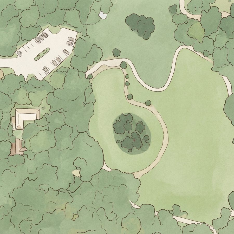 Illustrated map of Arboretum Lake