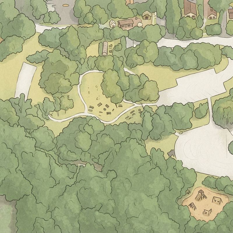 Illustrated map of Arcadia Park