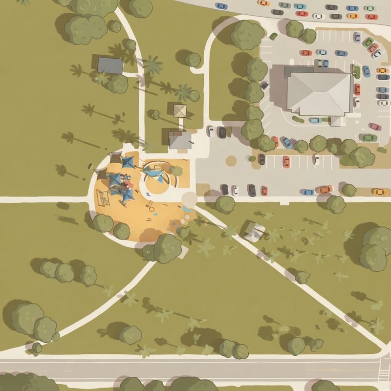 Illustrated map of Arcadia Park