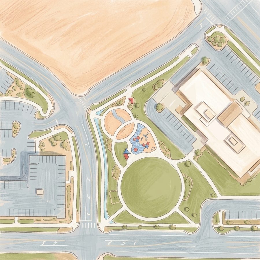 Illustrated map of Arista Sensory Park
