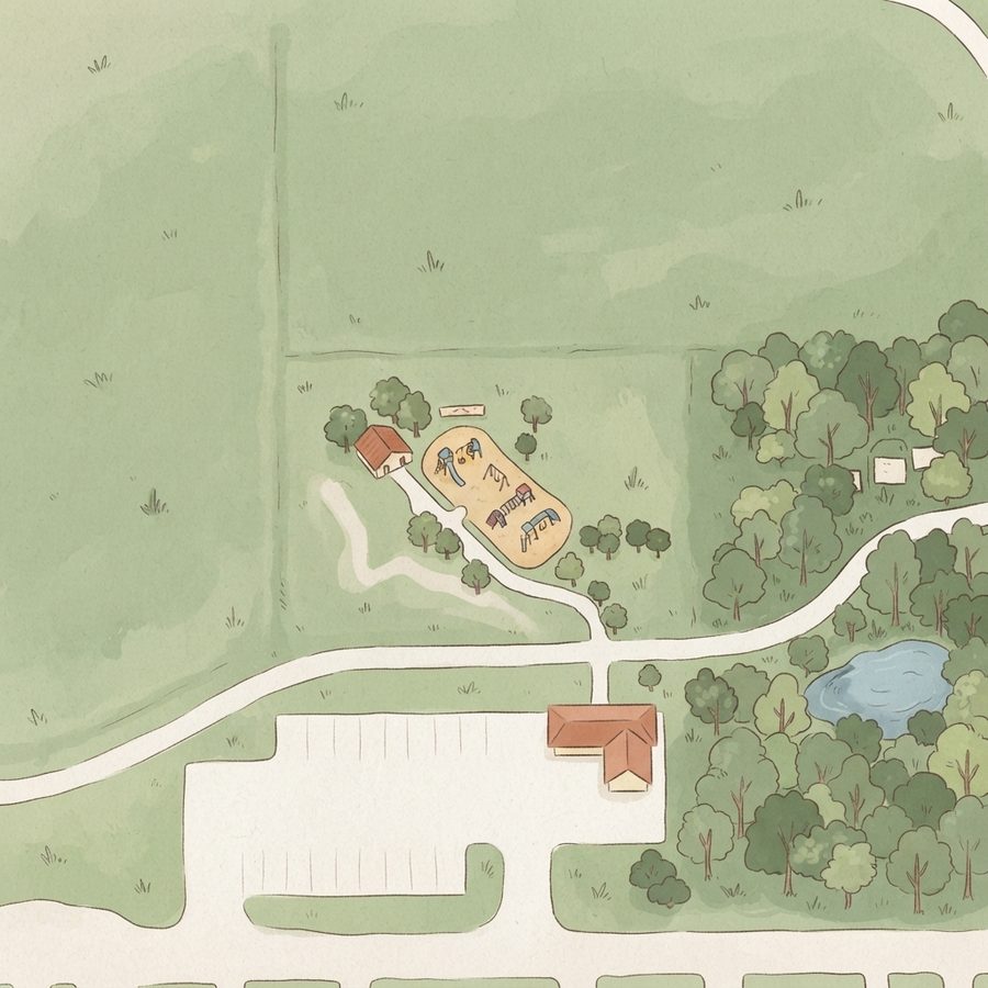 Illustrated map of Arlene Nichols Memorial Park