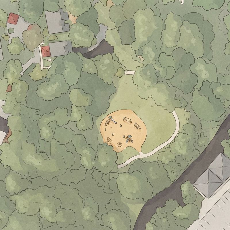 Illustrated map of Armand Park Playground
