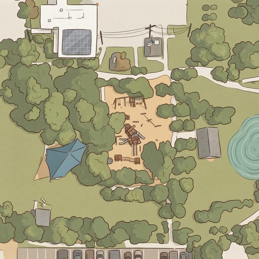 Illustrated map of Armstrong Park