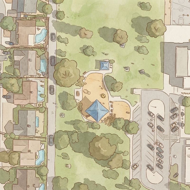 Illustrated map of Arredondo Park