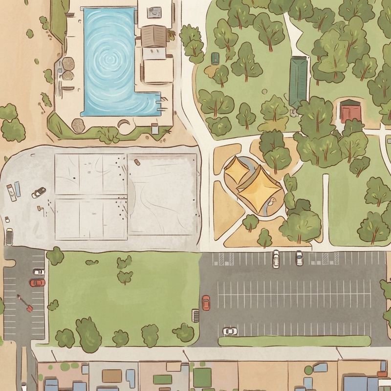 Illustrated map of Arrowhead Park Northwest Pavillion