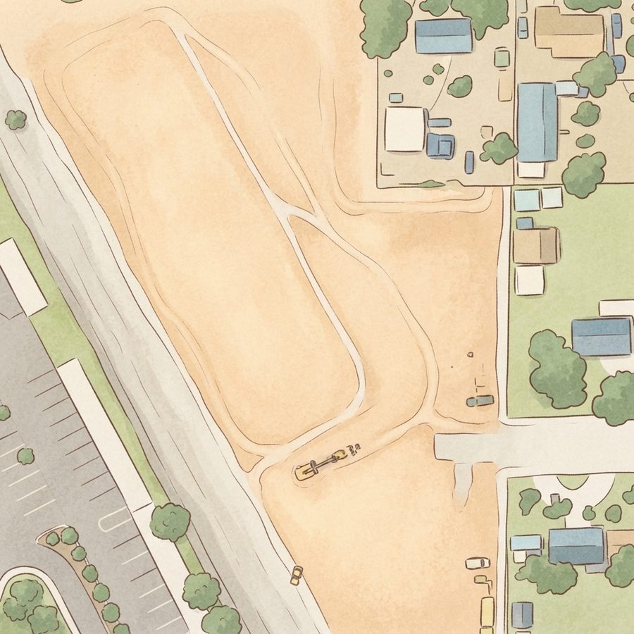 Illustrated map of Arroyo Vista Park