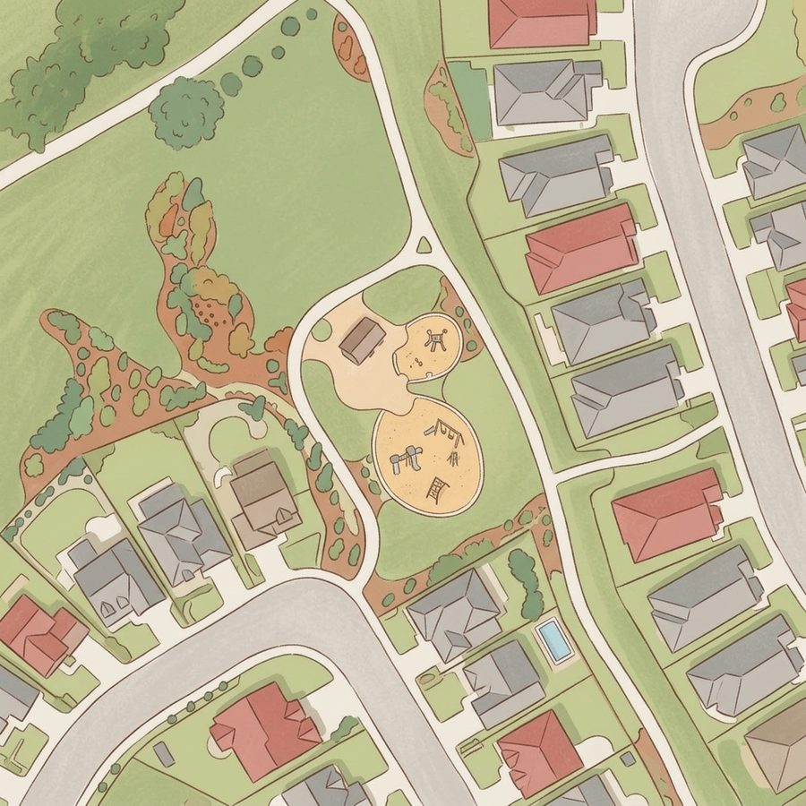 Illustrated map of Ashgrove Park