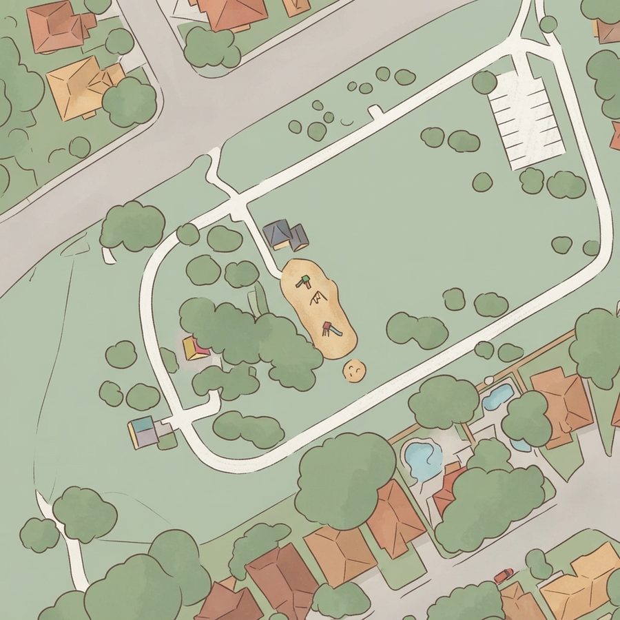 Illustrated map of Ashley Park