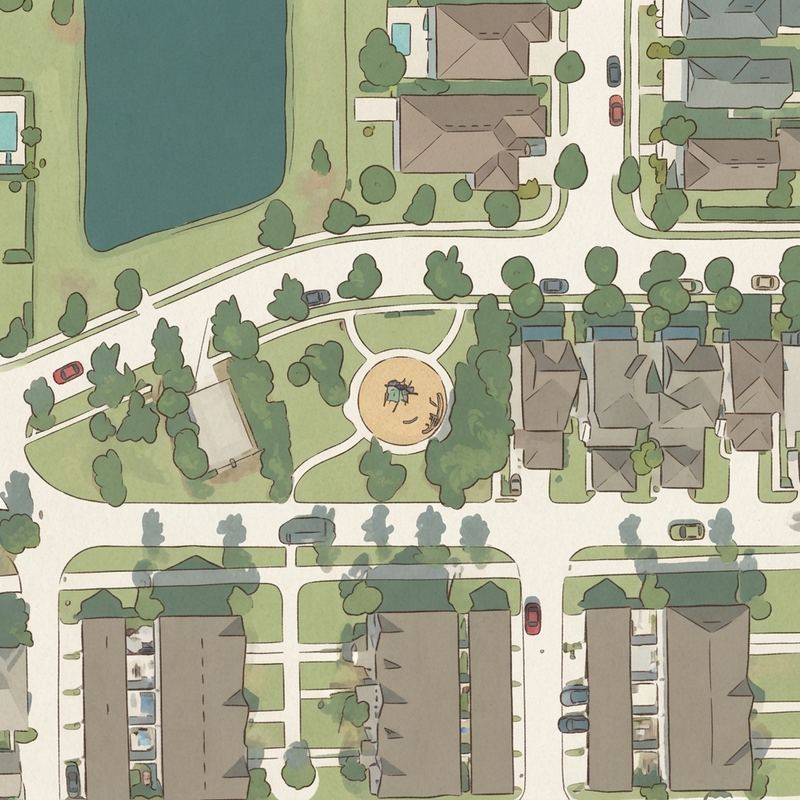 Illustrated map of Ashlin Park Playground