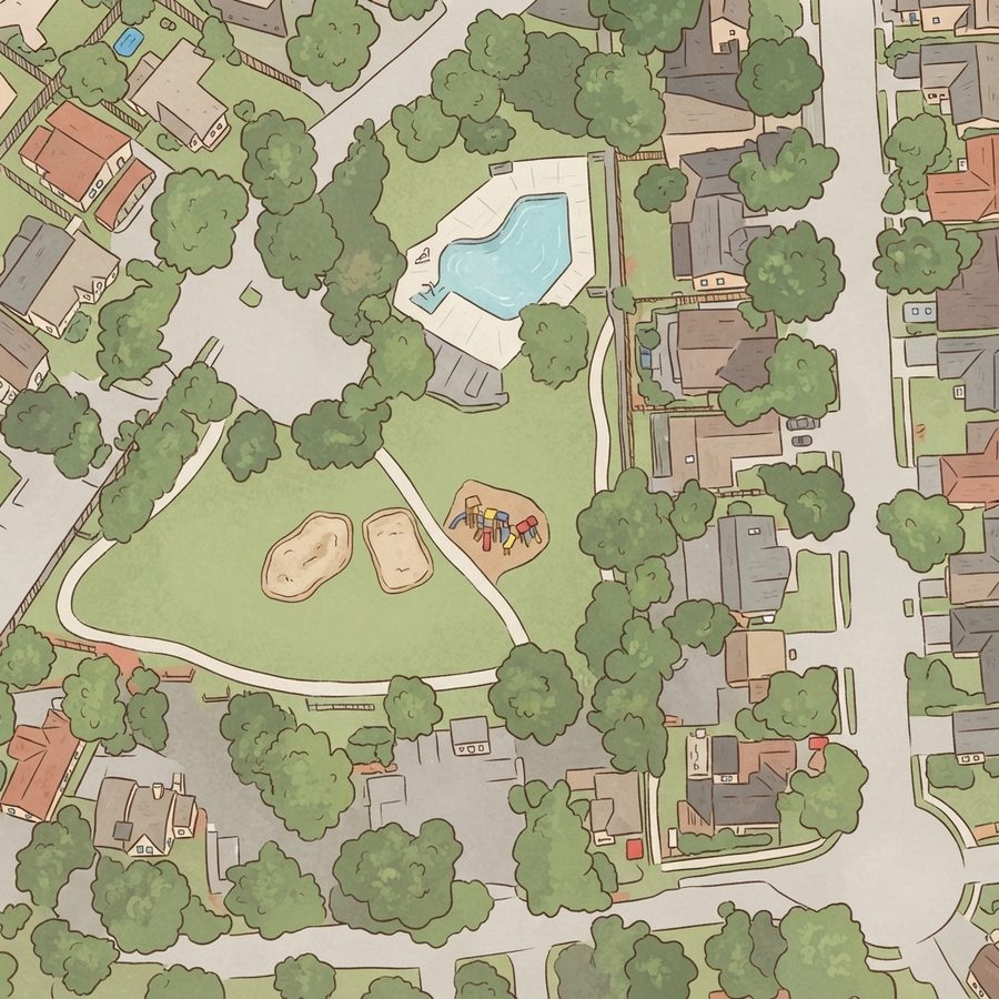 Illustrated map of Atascocita North Park