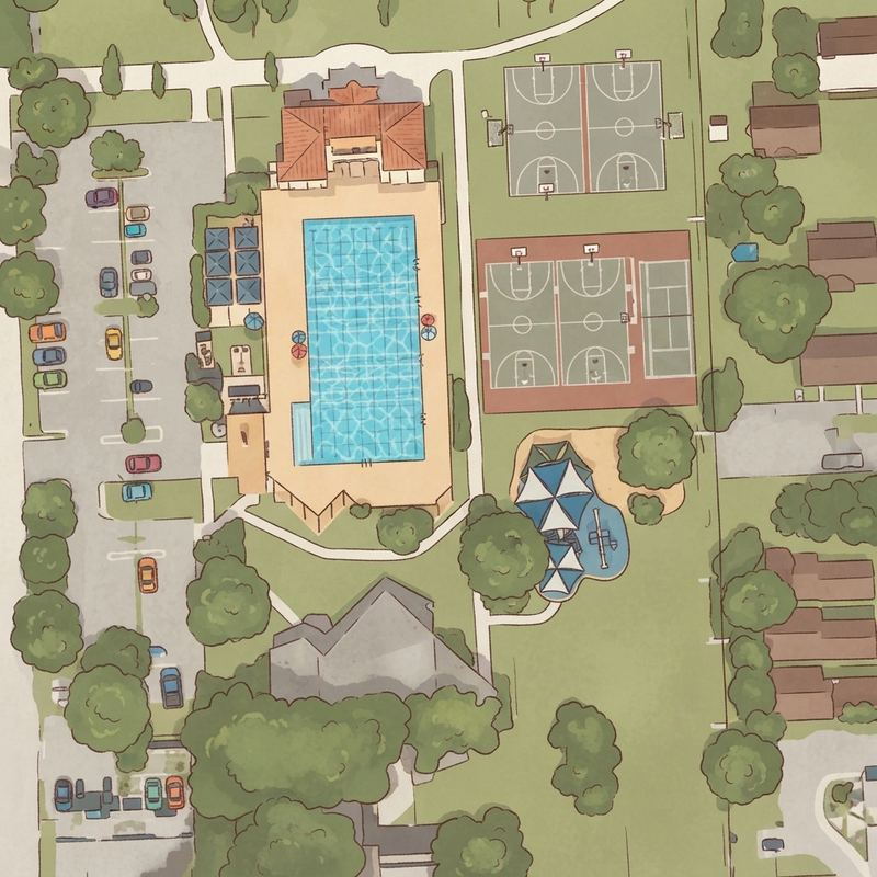 Illustrated map of Athalie Range Park