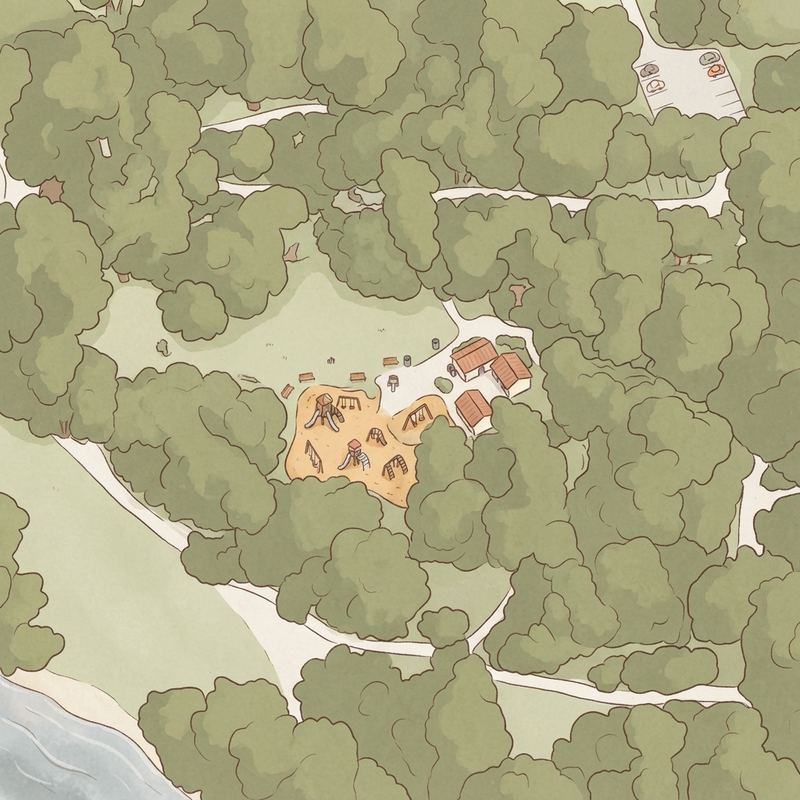Illustrated map of Audubon Park