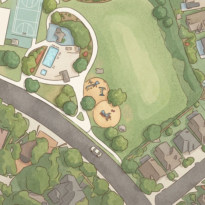 Illustrated map of Augusta Park
