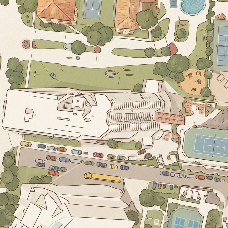 Illustrated map of Aventura