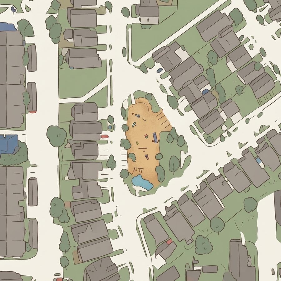 Illustrated map of Avenue Place Park