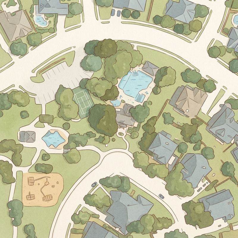 Illustrated map of Aviary Park