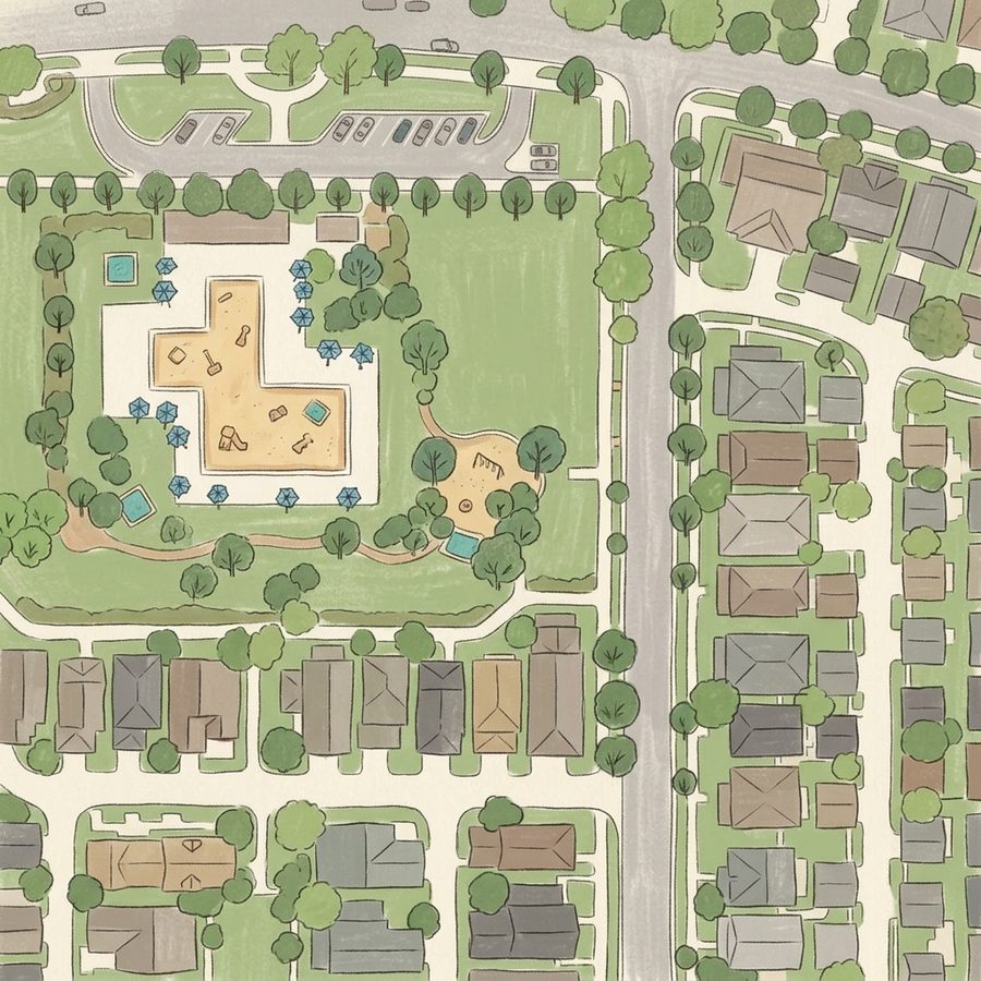 Illustrated map of Aviator Park
