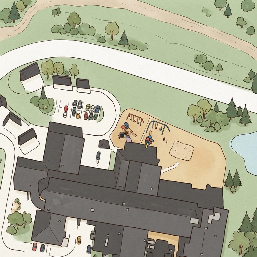 Illustrated map of AZ Kelly Playground 1