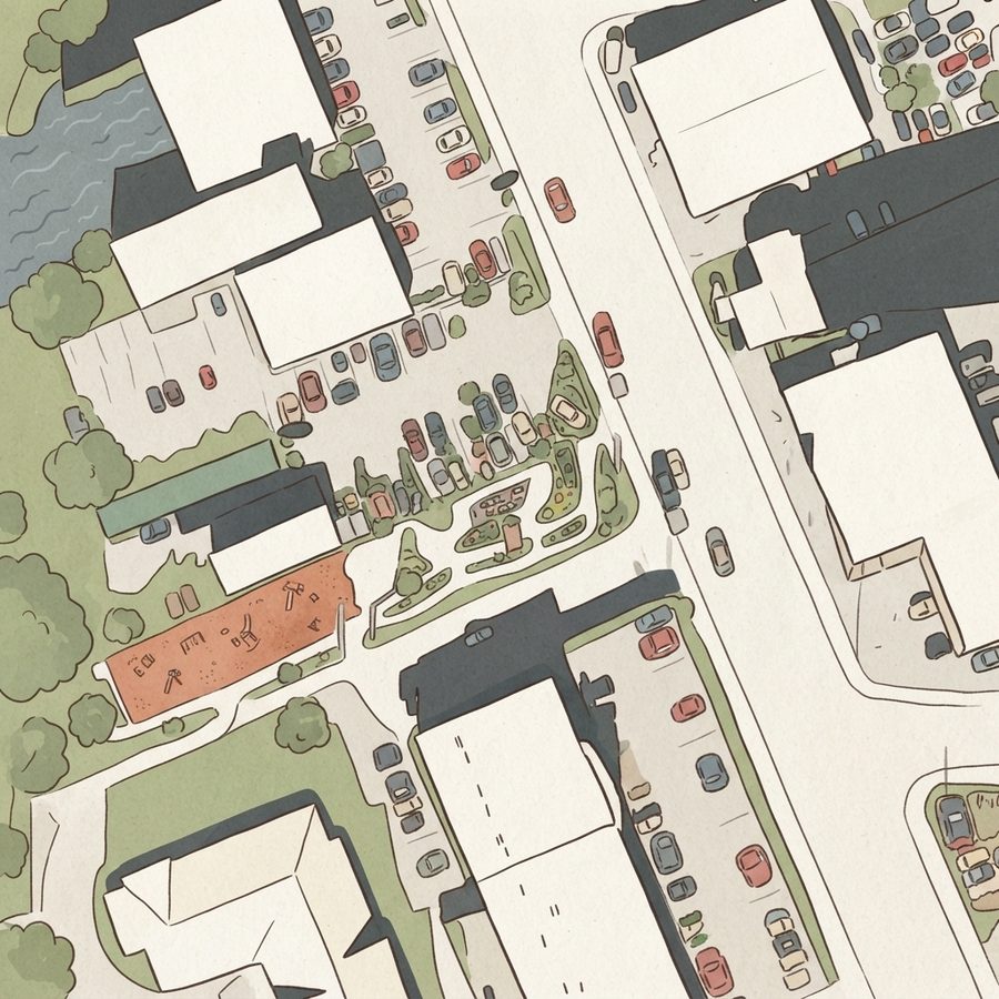 Illustrated map of Azafrán Park