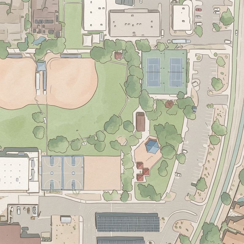 Illustrated map of Aztec Park Playground