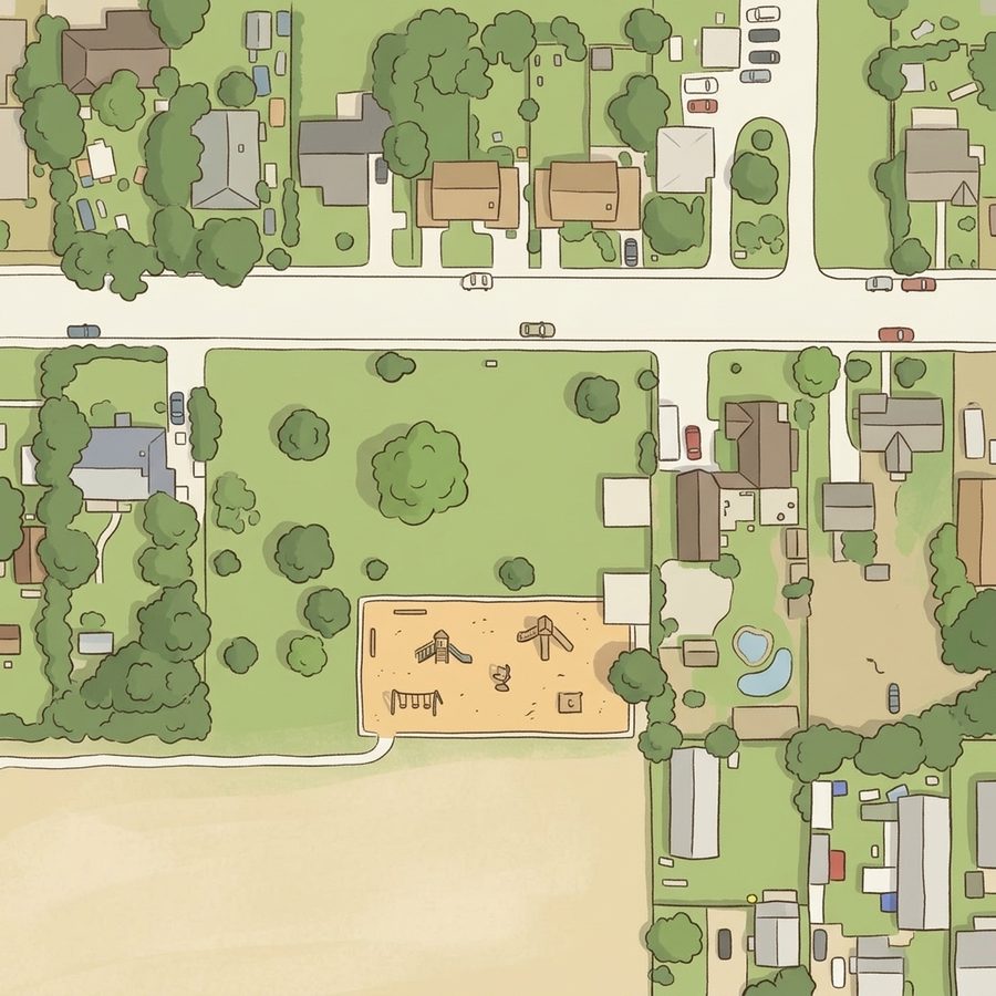 Illustrated map of Baker Park