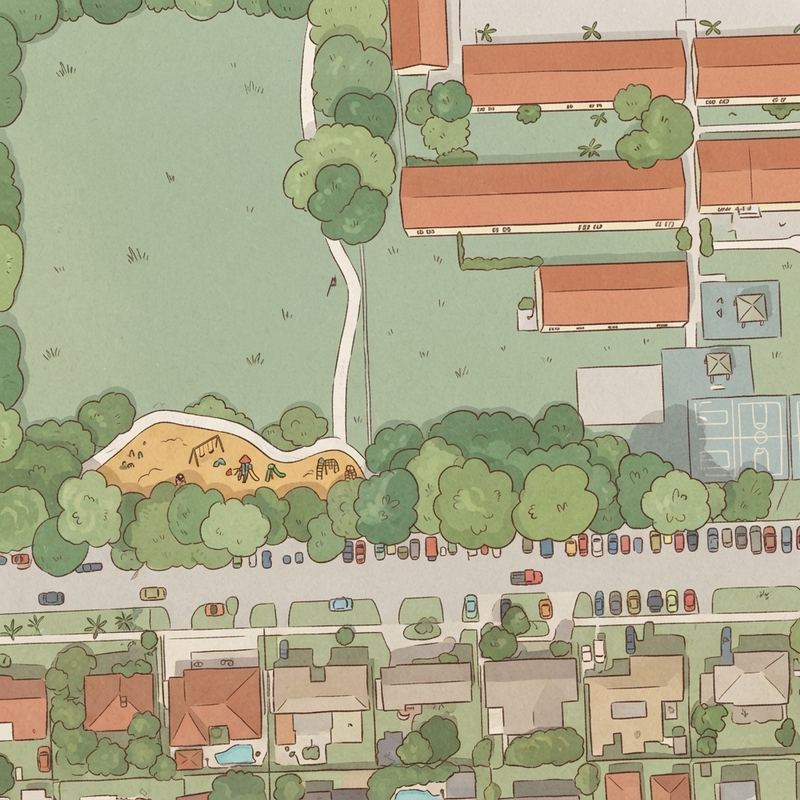Illustrated map of Banyan Park