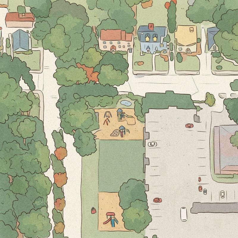 Illustrated map of Barrett Park