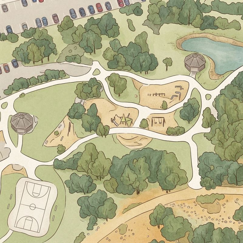 Illustrated map of Basketball Court