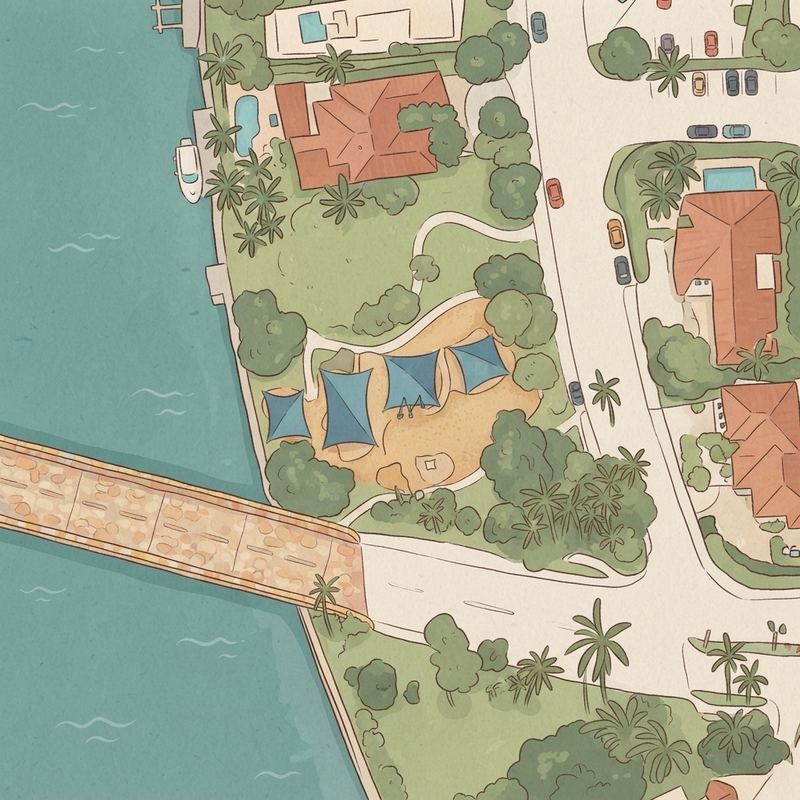 Illustrated map of Bay Harbor Islands Tot Lot