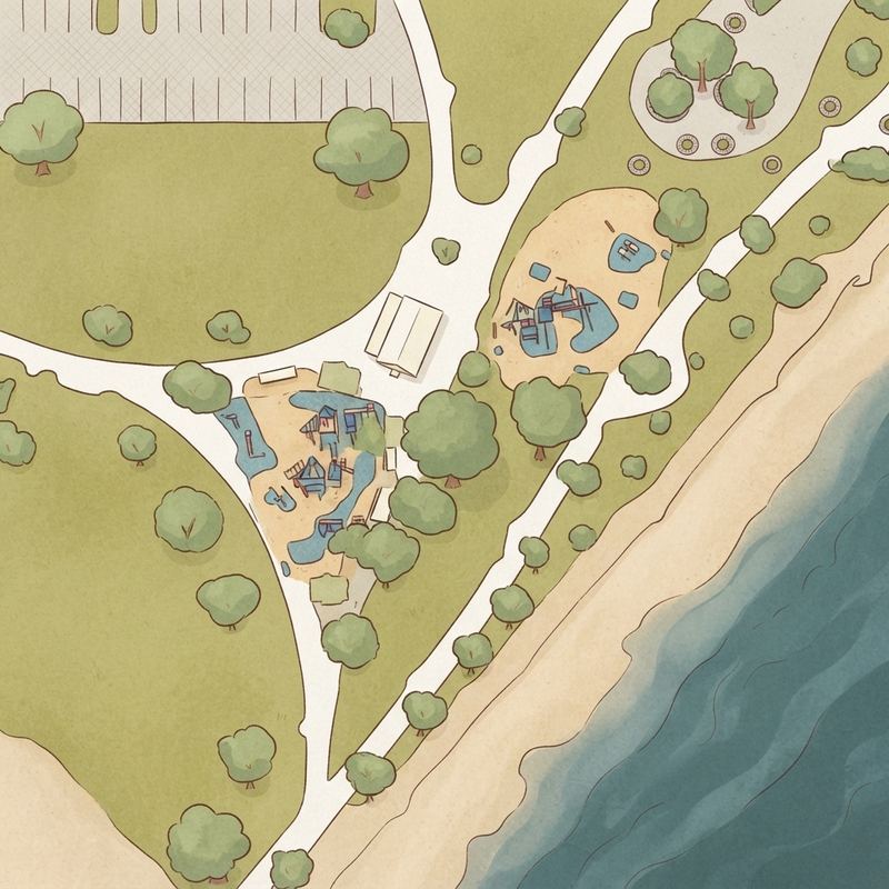 Illustrated map of Bay Park