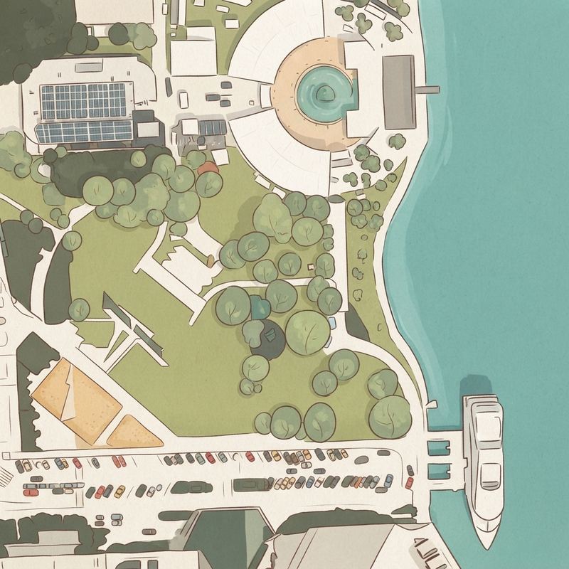 Illustrated map of Bayfront Park Playground