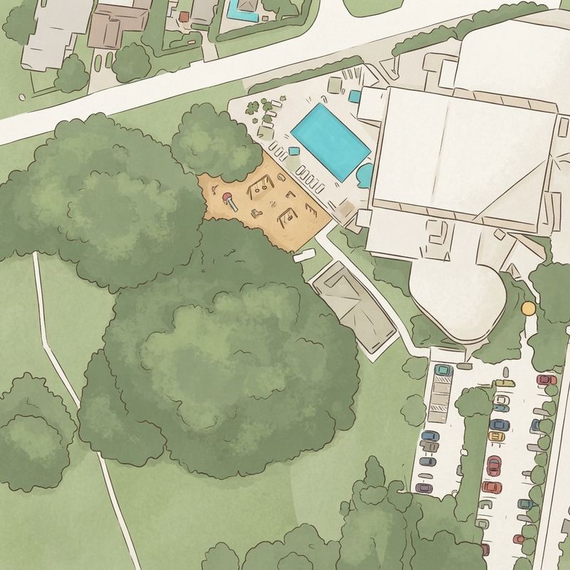 Illustrated map of Bayshore Park
