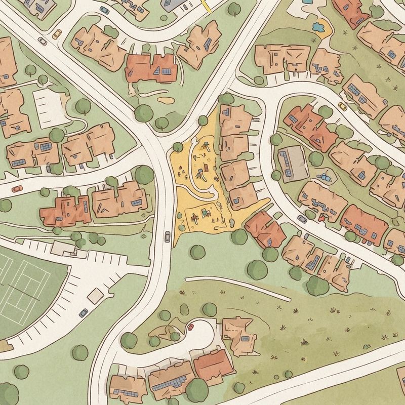 Illustrated map of Bayview Hills Green Park