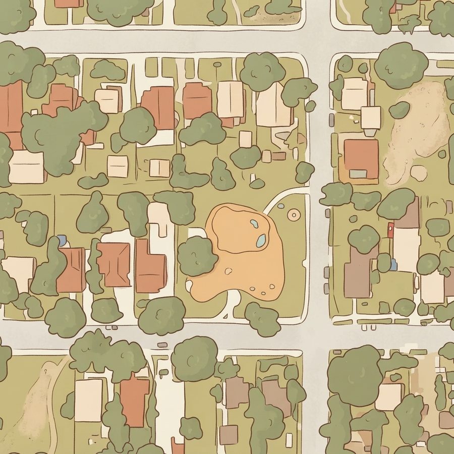Illustrated map of Beacon Hill Linear Park