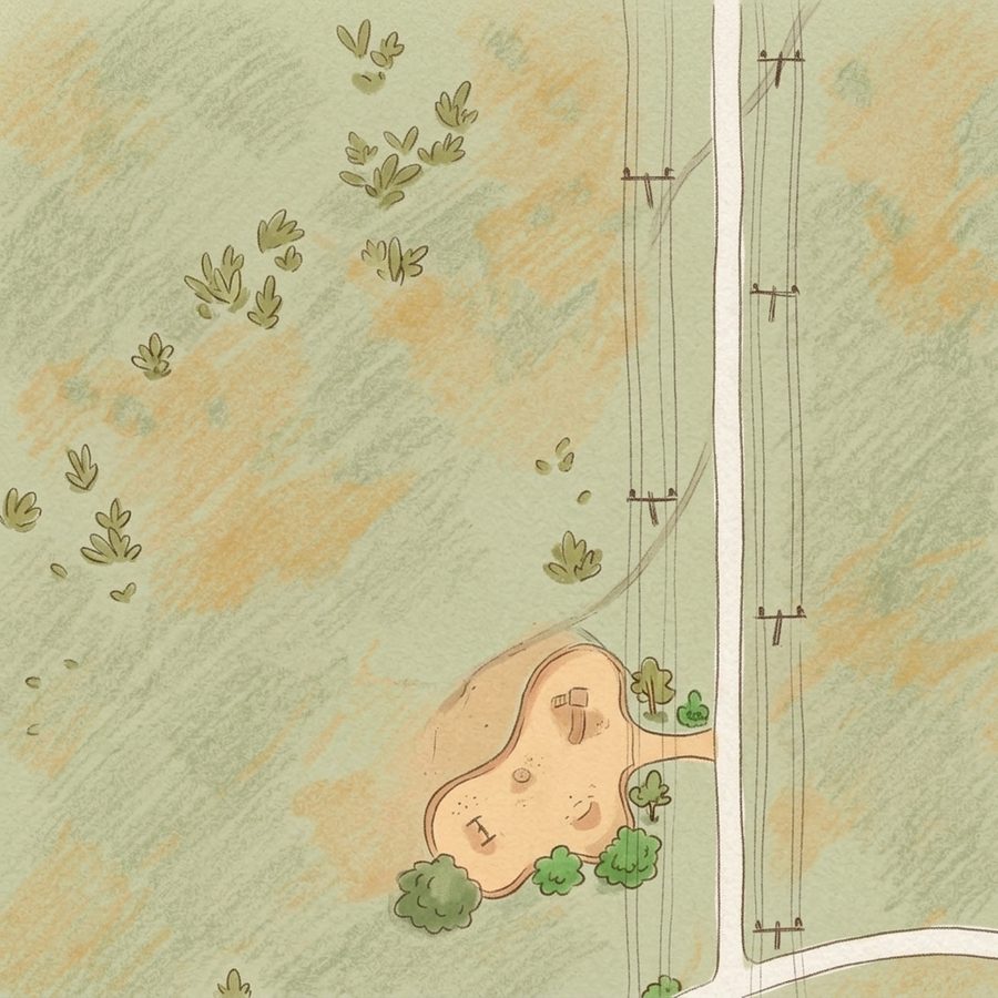 Illustrated map of Bear Creek Lake Park