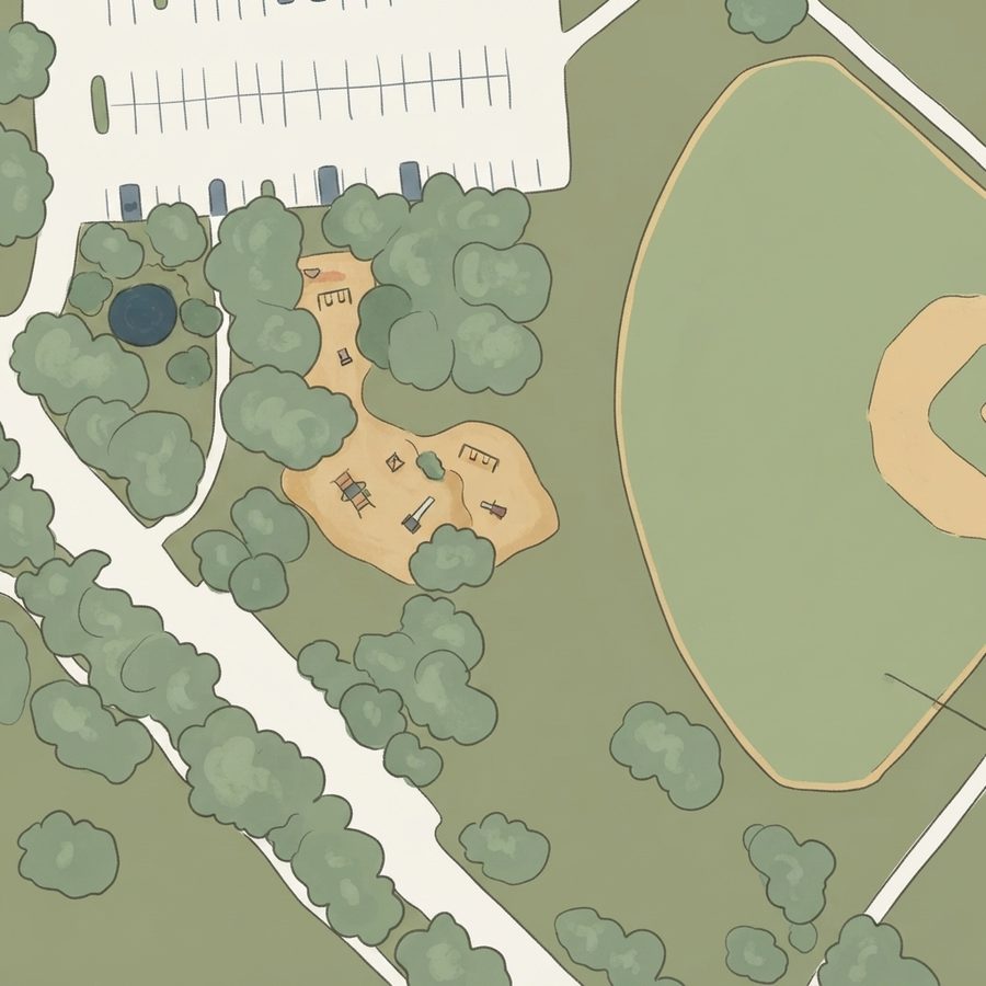 Illustrated map of Bear Creek Little League Field 11