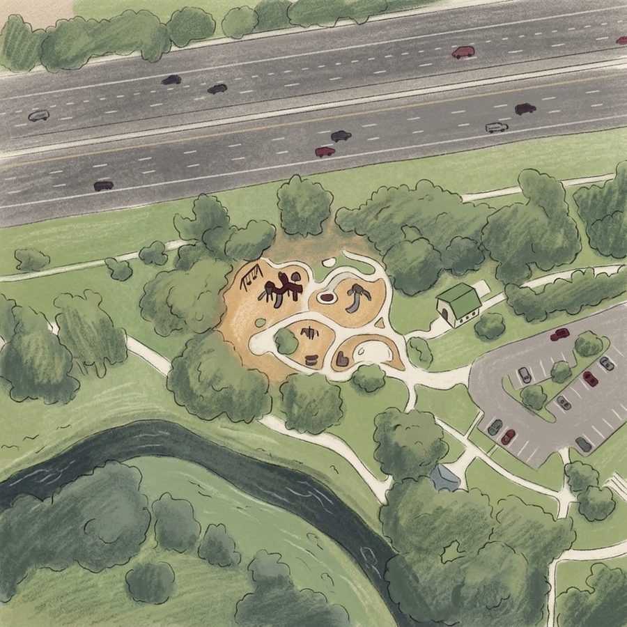 Illustrated map of Bear Creek Park 1