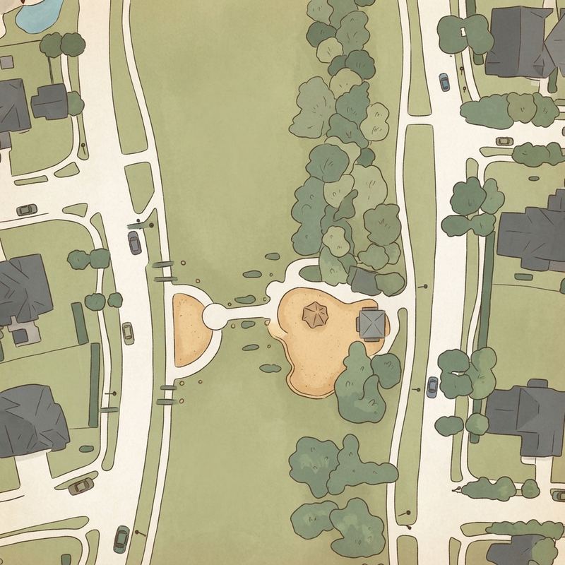 Illustrated map of Bear Creek Park