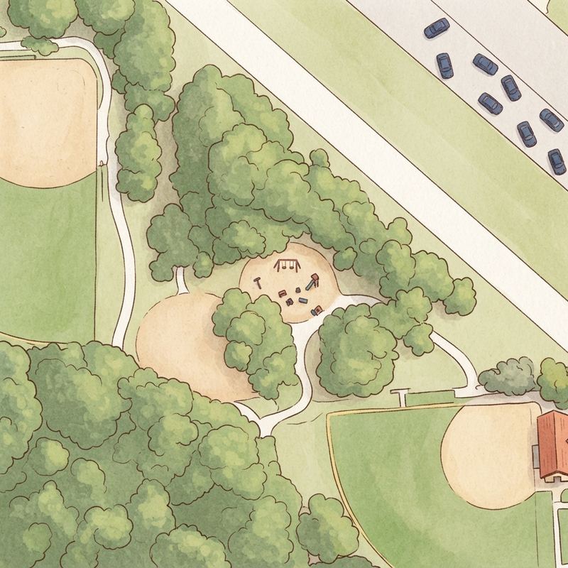 Illustrated map of Bear Creek Park