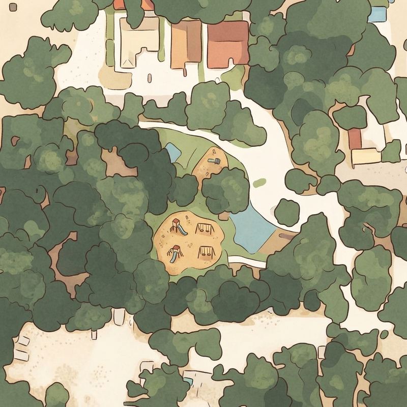 Illustrated map of Bear Creek South Park