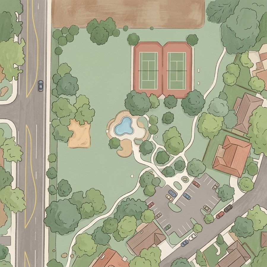 Illustrated map of Bear Park
