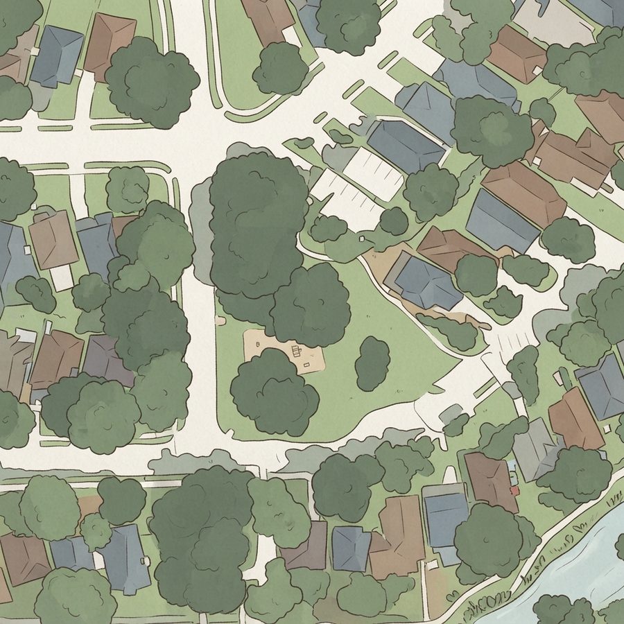 Illustrated map of Beaverdell Park