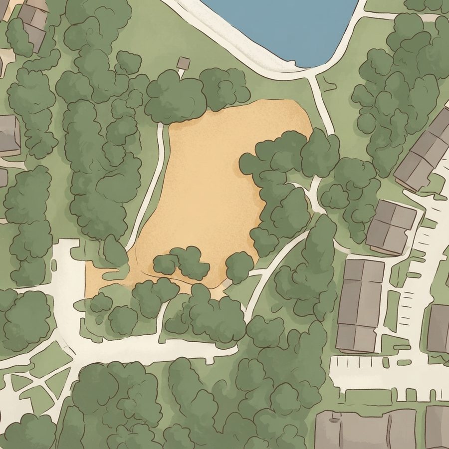 Illustrated map of Bedford Boys Ranch