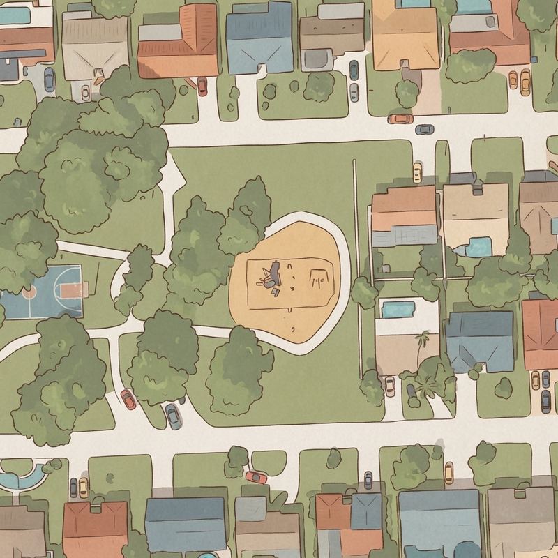Illustrated map of Beekman Park