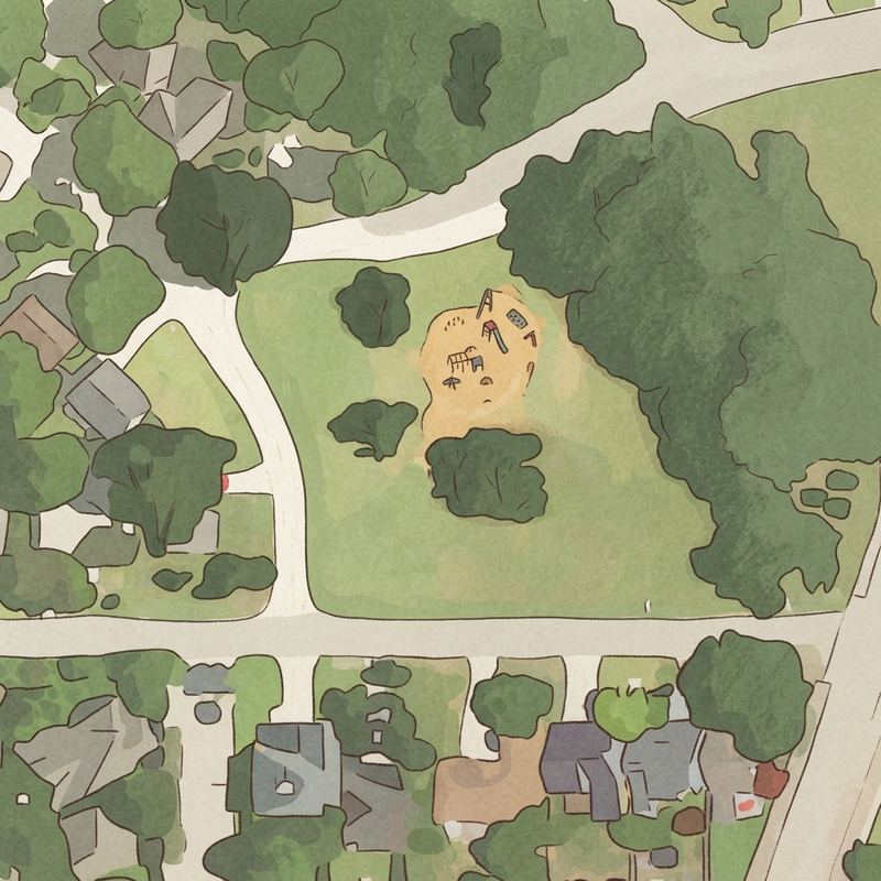 Illustrated map of Bel - Aire Park
