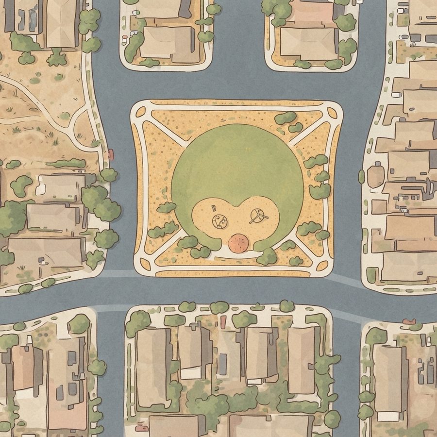 Illustrated map of Bella Legato Park