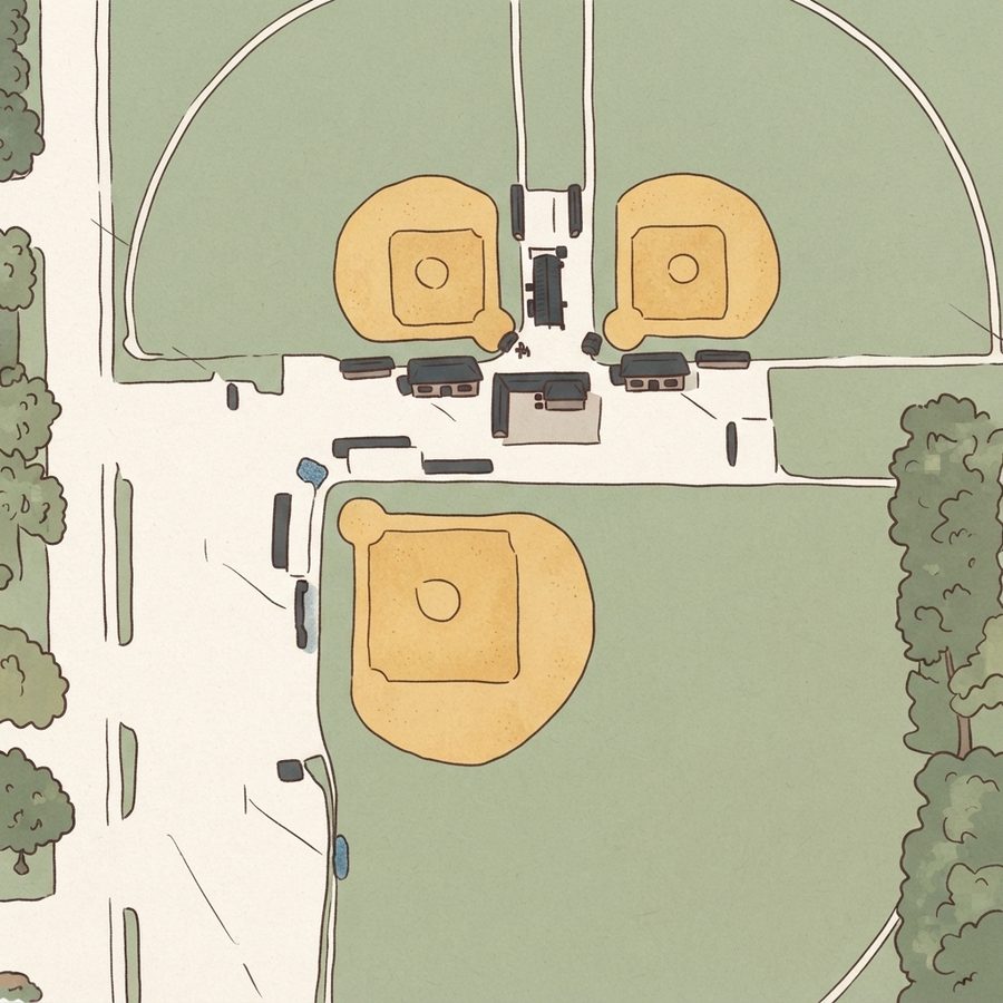 Illustrated map of Ben Briar Park